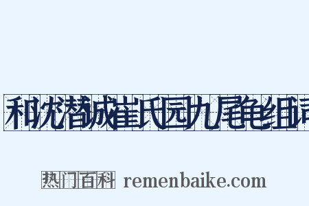 和沈潜诚崔氏园九尾龟组词是什么意思的图片